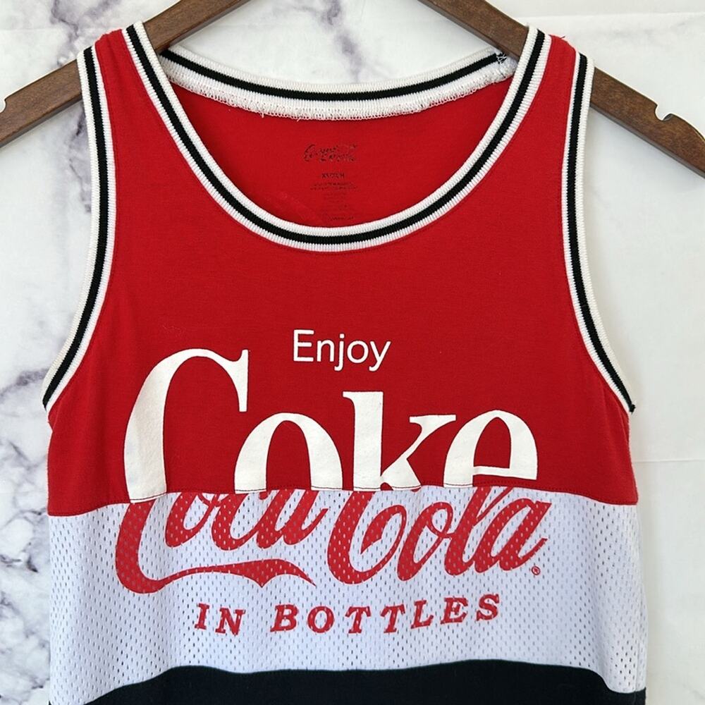 COCA-COLA Red White Mesh Black Athletic Tank Top Size XS - Picture 4 of 11